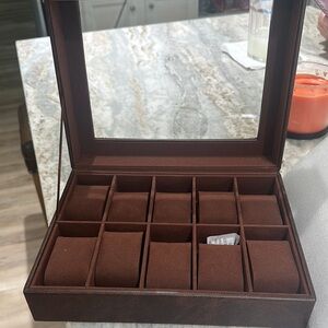 Elegant Brown Jewelry Organizer Box